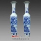 景德镇陶瓷器大花瓶 客厅酒店落地手绘青花摆件1.8-3米迎客松